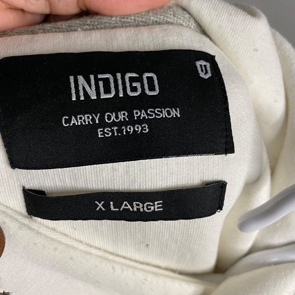 Indigo Jeancode Men's Olive Green Color Block Sweatshirt Hoodie - Picture 7 of 13